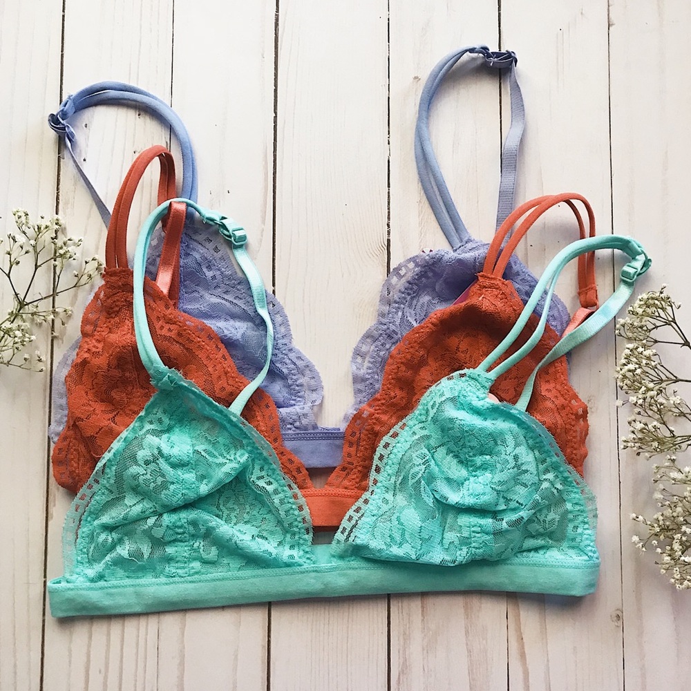 Lace floral bralettes